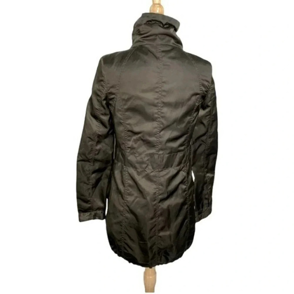 Aqua‎ Womens XS Olive Green Lightweight Utility Jacket Rain Coat Parka - Picture 3 of 8